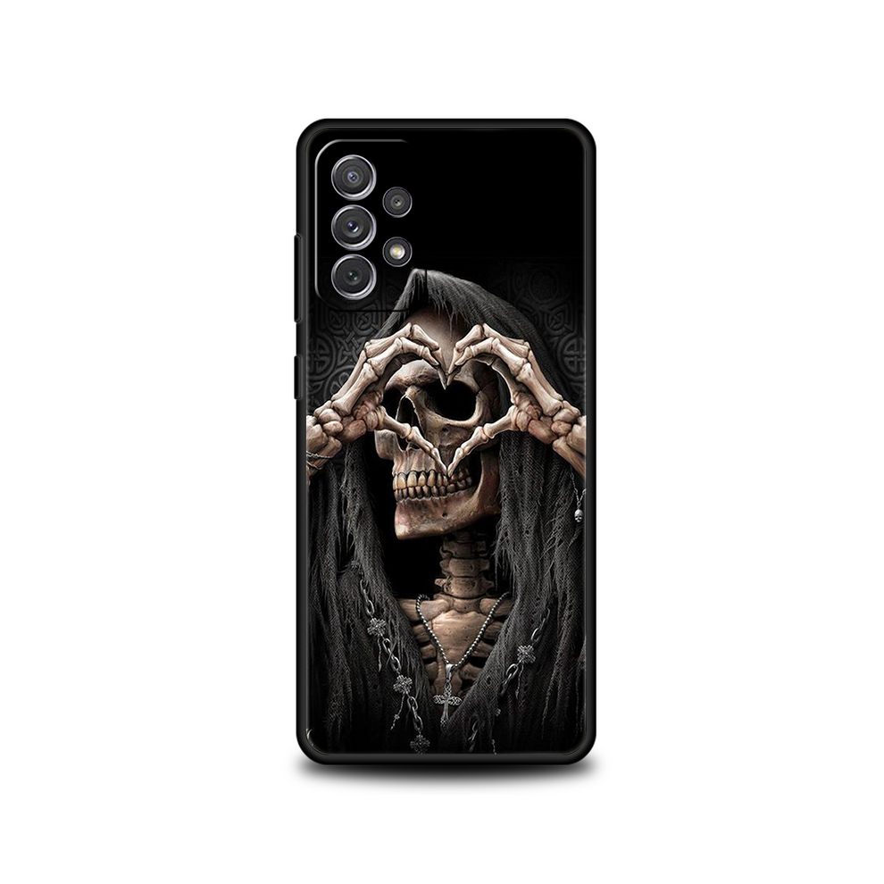 (A4, For Samsung A52) Grim Reaper Skull Skeleton Phone Case For Samsung 931287645717