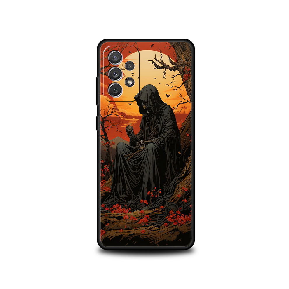 (A2, For Samsung A52s 5G) Grim Reaper Skull Skeleton Phone Case For Samsung 931287645892