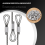 120x Aluminum Crimping Loop Sleeve for 2mm Diameter Wire Rope 4