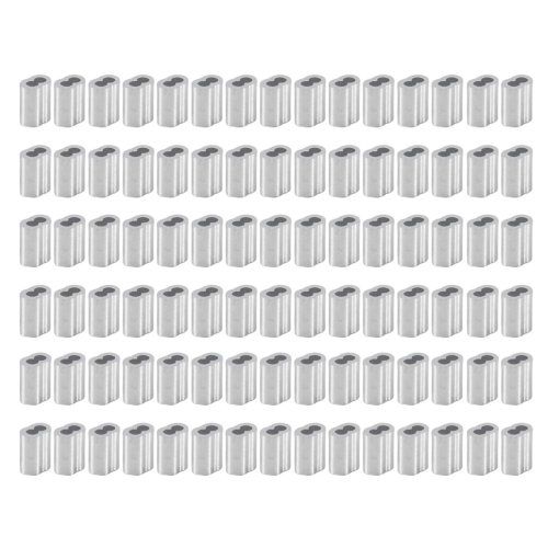120x Aluminum Crimping Loop Sleeve for 2mm Diameter Wire Rope