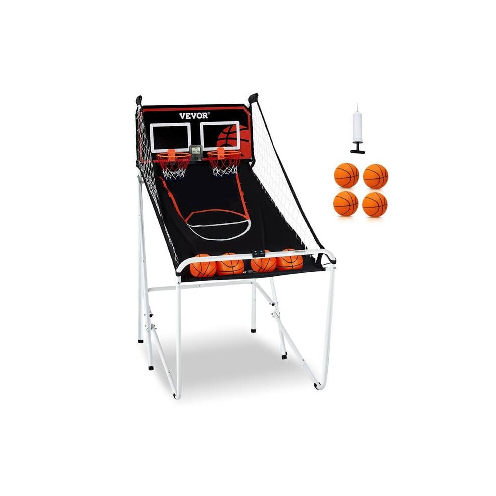 Vevor TJZDLQQYXJ1IWPPWPV9 Foldable Basketball Arcade Game, Black & White