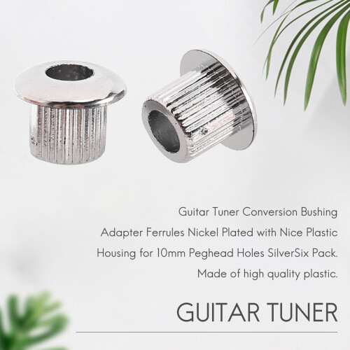 Προσαρμογέας Guitar Tuner επινικελωμένο με πλαστικές τρύπες κεφαλής από ασήμι 1