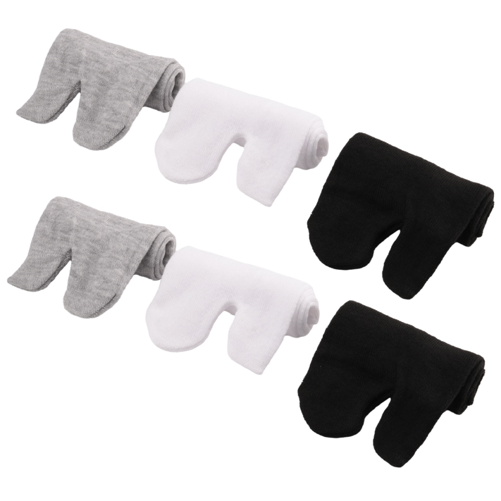 Lot de 3 paires de tongs japonaises Zori (chaussettes blanches, noires et grises)