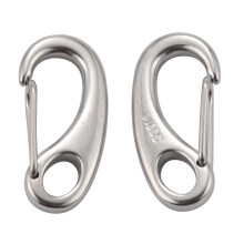 2PCS Boat Marine Egg Shape Spring Snap Quick Carabiner Outdoor Buckle