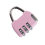 Luggage Box Resettable Combination Lock Padlock 3 Digit Number Pink 2