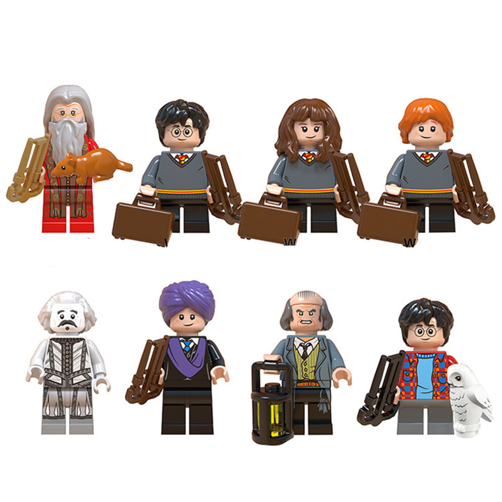 Bonxaif 8Pcs Harry Potter Minifigure Toy Building Blocks