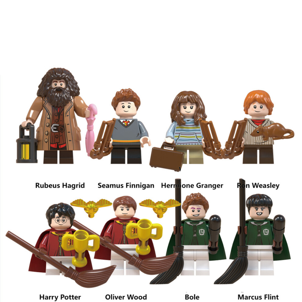 Bonxaif 8Pcs Harry Potter Minifigure Toy Set Series Assembled Building Blocks For Kids
