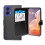 (Black) For Motorola G55 Wallet Flip Cover Case 5