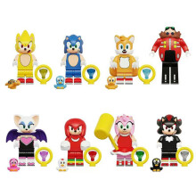 8PCS New Sonic The Hedgehog's Minifigure Fit Lego Kid Toy