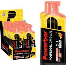 Power Barr PowerGel Original Strawberry-Banana 24x41g - High Carb Energy Gel + C2MAX
