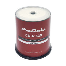 Disco CD-R PIODATA vuoto 52X 700MB resistente all'umidit    bianco stampabile a getto d'inchiostro - 100 dischi scatola per torta mandrino