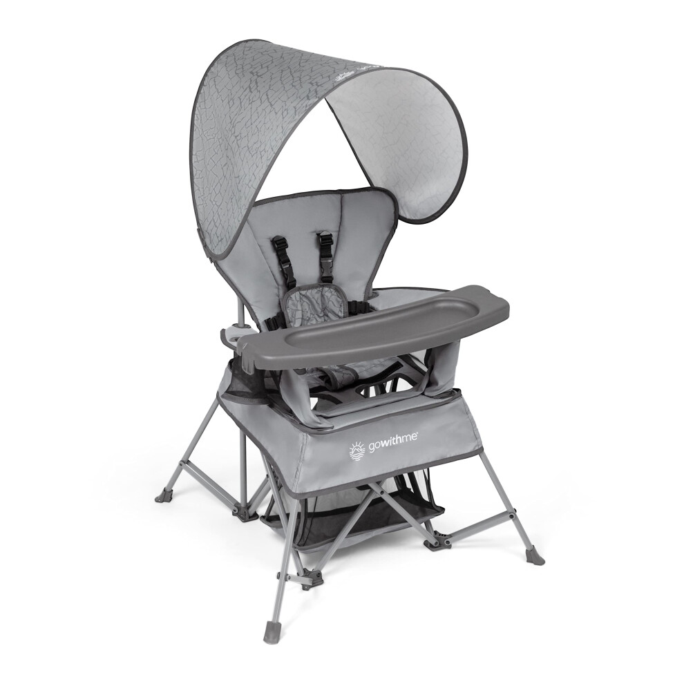 Photos - Chair Baby Delight Go with Me Venture Portable  | Indoor and Outdoor | Sun Canopy | 3 Child Growth Stages | Elephant Grey Gre 