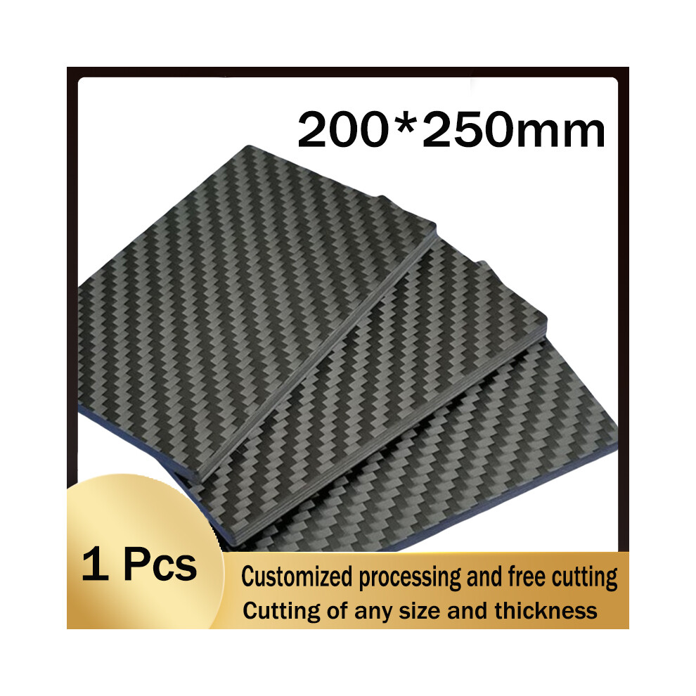 (5mm twill matte) 1pcs 200x250mm 3K High Hardness Carbon Fiber sheets 100% Pure Carbon Panel Board 0.5mm-6mm Thickness Carbon fiber model-image-OPC-PGFHPKW-NEW