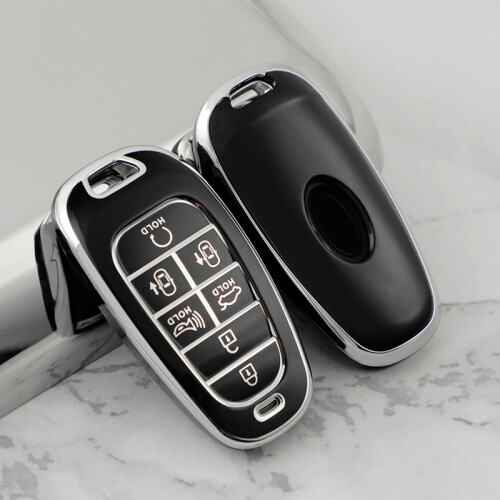 Generic Coque de clé de Voiture en TPU, Compatible avec Hyundai Santa Fe Tucson 2022 Nexo NX4 Atos Prime Solaris 2021, 4 Boutons à prix pas cher | Maroc