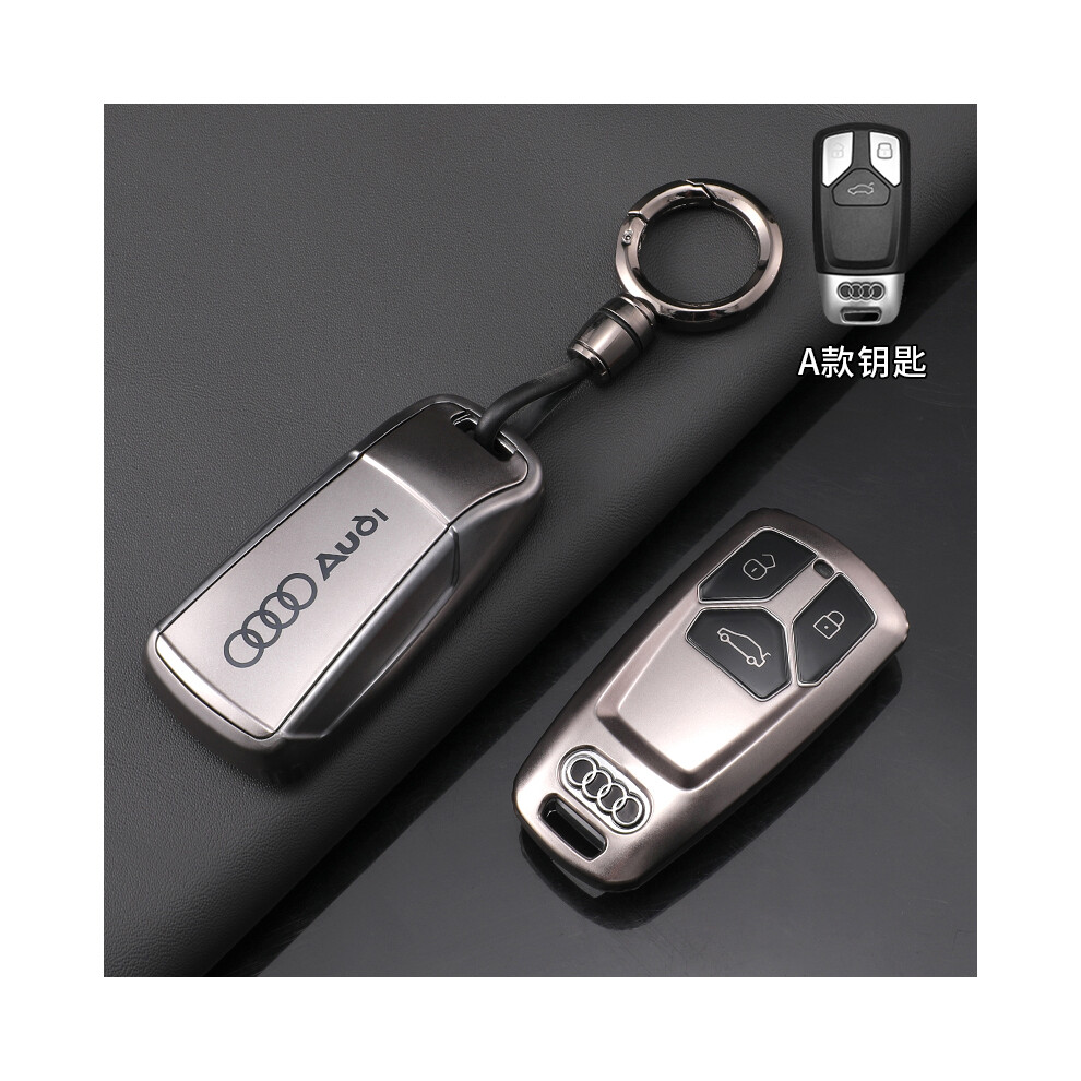 (B- Keychain) High Quality Tpu Car Remote Key Case Cover Protector Shell For Audi A4 A4l A5 Q5 Q7 Tt Tts 8S B9 2016 2017 2018 Auto Black 9013978468650