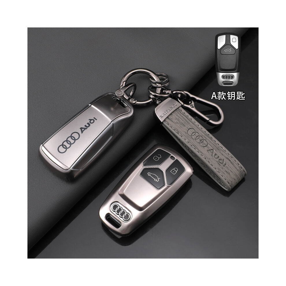 (B- Keyring) High Quality Tpu Car Remote Key Case Cover Protector Shell For Audi A4 A4l A5 Q5 Q7 Tt Tts 8S B9 2016 2017 2018 Auto Black 9013978473999