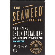 Seaweed Bath Co. Purify Detox Facial Bar Soap 3,75 Unzen nachhaltig geerntete Algen-Vulkanasche