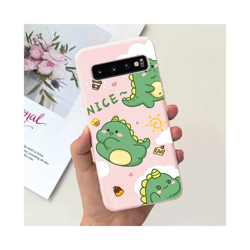 (Capa-U54, For Samsung S10e) For Samsung S10 Plus Sm-G975f Case Cute Dinosaur D 931288162695