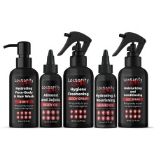 Locsanity Organic Mannen Haar- & Baardverzorging Reisset - 3-in-1 Douchegel, Lichaamsolie, Baardolie