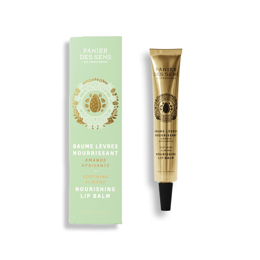 Panier Des Sens - Almond Lip Balm For Women - Lip Moisturizer - Almond Extract & Almond Oil - Made In France Lip Care - 98% Natural Ingredients - Lip