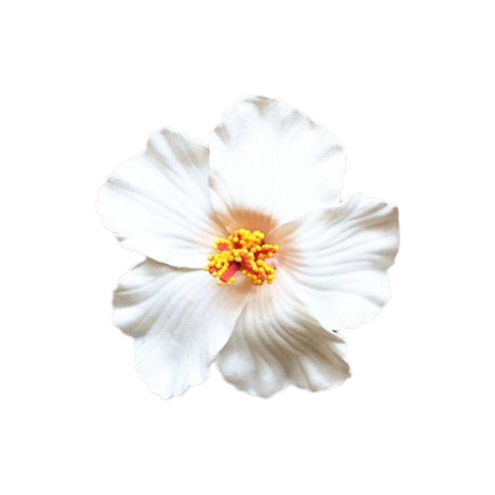 Zhangyihot White Hawaiian Flower Hair Clip For Women Girls Artificial Clips Foam Flower Clips For Women Bridal Wedding Luau Beach Tropical Party Decoration Flowe