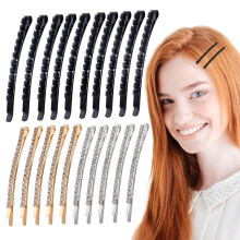 HLTOO 20 DB Rhinestone Bobby Pins Fm Dekoratv Kristly Hajkapcsok Fnyes Hajcsavarok Hajtuk Noknek s Lnyoknak Hajformz Kiegsztok Arany Ezst