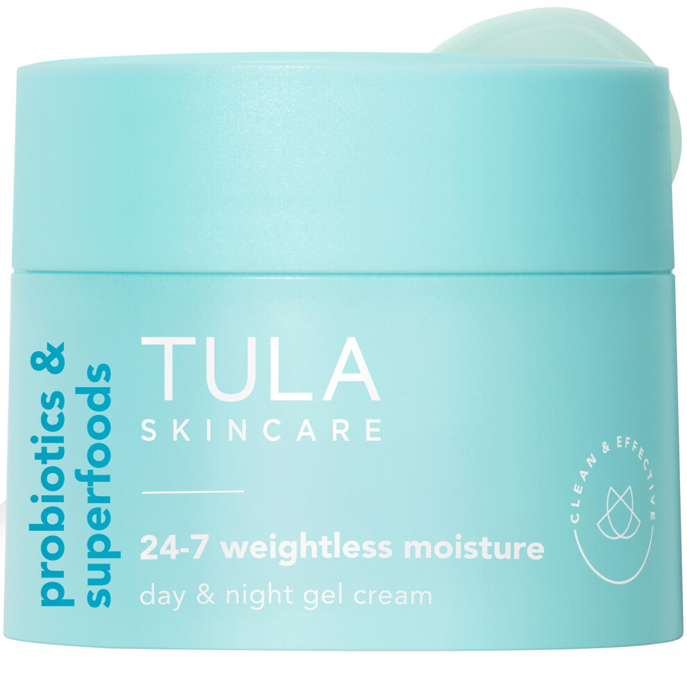 TULA Skin Care 24-7 Weightless Moisture Hydrating Day & Night Cream - Travel-Size  Anti-Aging Lightweight Gel Cream Moisturizer for Face  Contains Wat