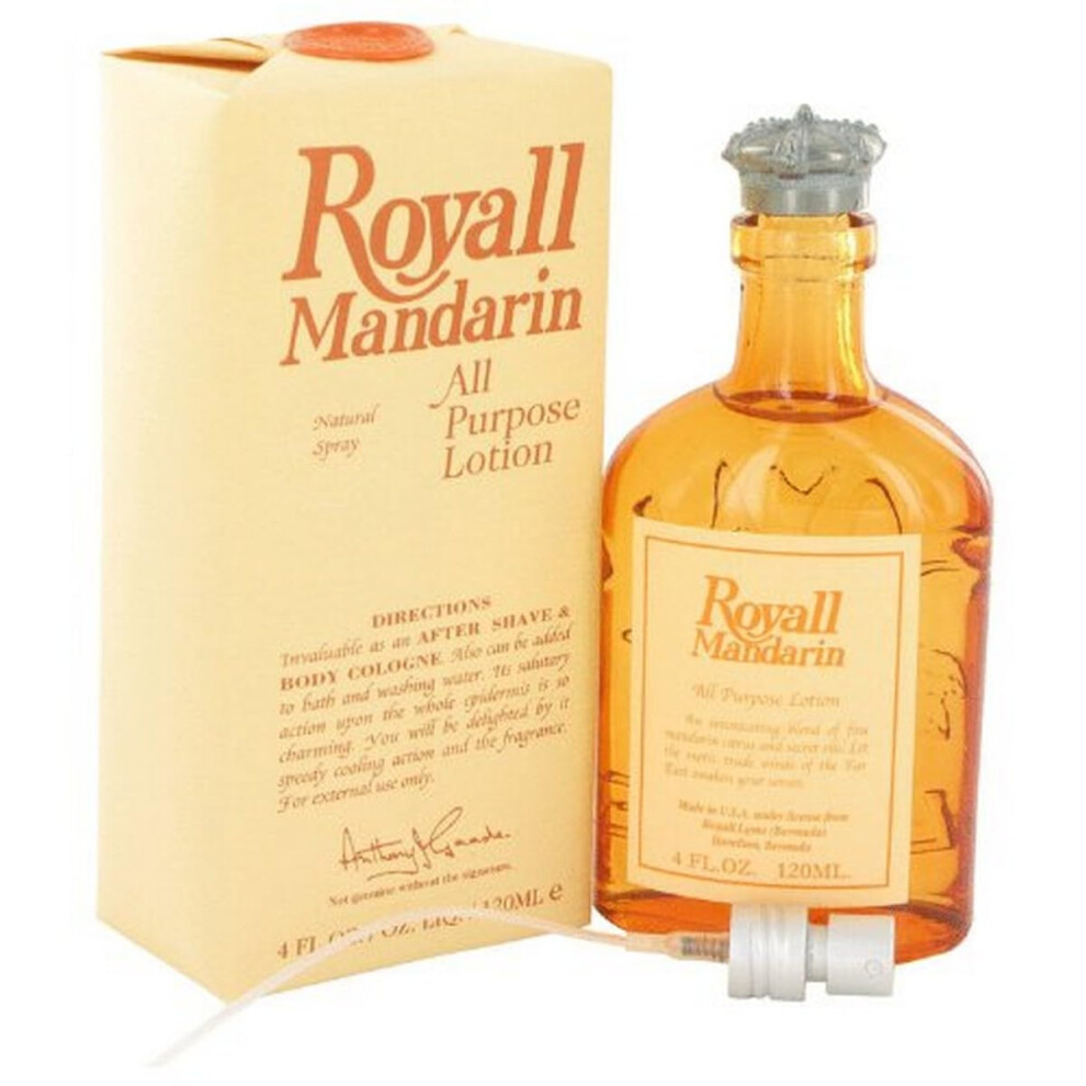 Royall Fragrances Orange Royall Mandarin By Aftershave Lotion Cologne Spray 4 Oz