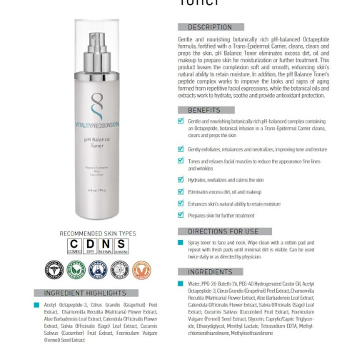 Vitality Precision Skin PH Balancer Toner 1