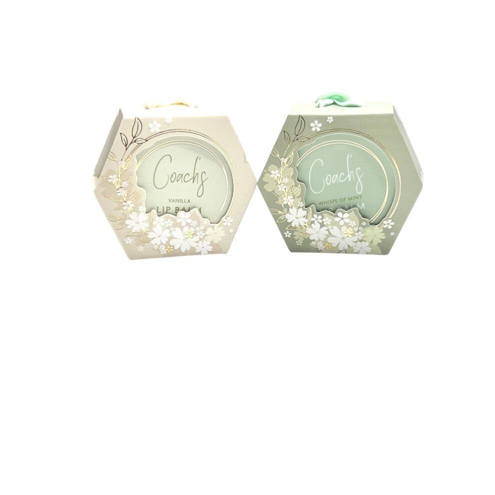 Coach's Natural Moisturizing  Nourishing  Vegan Mint and Vanilla Lip Balm.