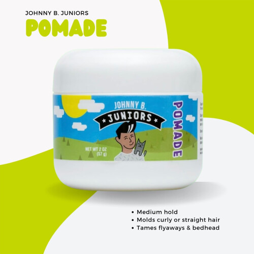 JOHNNY B. Juniors Haarstyling-Pomade 2 oz. Lockiges oder glattes Haar für Kinder im Glas 1
