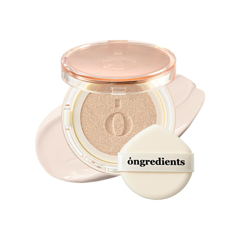 Ongredients Skin Barrier Glow Cover Cushion All-Day Coverage Glow Finish Lightweight Skincare-Like Texture Non-Cakey Makeup Korean Cushion Foundation (#13C