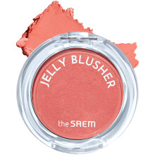 THESAEM Jelly Blusher CR01 Peach Crush - Velvety Finish Soft Jelly Powder Cheek - Easy Blending Formula- Lightweight Smooth Natural Buildable Blush
