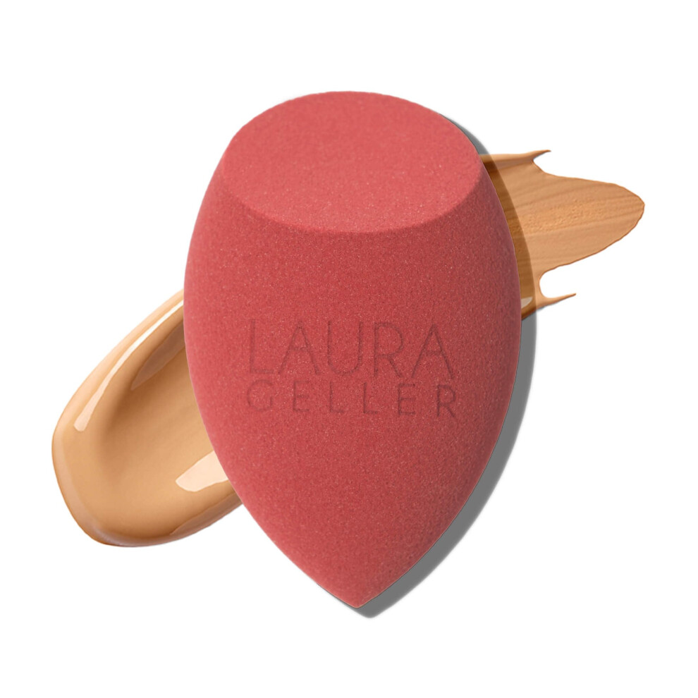 LAURA GELLER NEW YORK Full Face Blending Sponge  Easy Makeup Blender for Foundation & Concealer  Latex-Free for Sensitive Skin