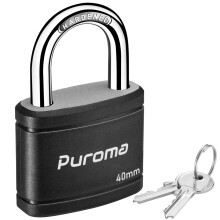 Calange de cls de Puroma avec 2 cls de la mmeuro de 1,1 pouce verrouillage de 40 mm de lock-curgs pour clture de porte de gymnase Hasp Toolbox cole.