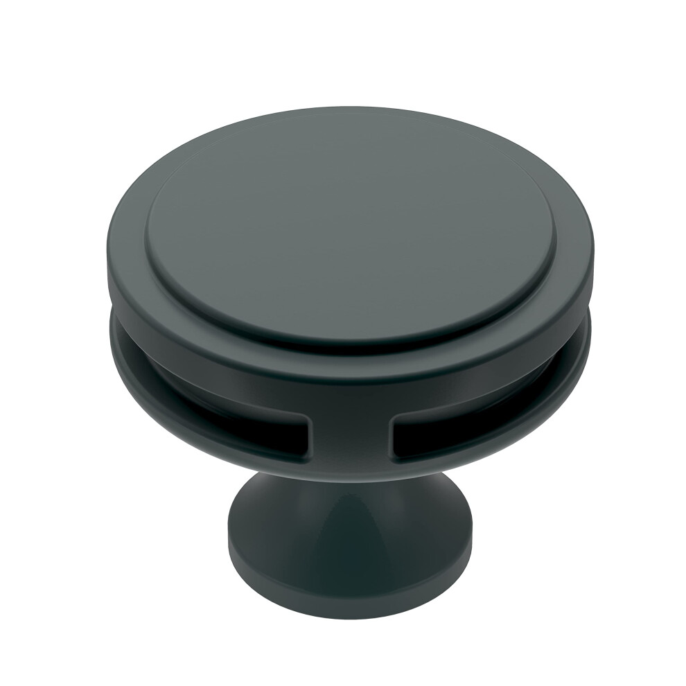 Amerock | Bouton de meuble | Noir mat | Diam   tre 35 mm | Oberon | 1 paquet | Bouton de tiroir | Quincaillerie pour meuble