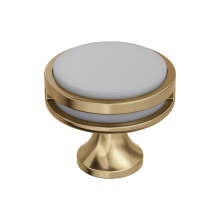 Amerock | Cabinet Knob |Champagne Bronze/Frosted Acrylic | 1-3/8 in (35 mm) Diameter Drawer Knob | Oberon | Kitchen and Bath Hardware | Furniture Har