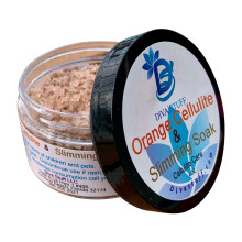 Banho de sal para celulite e emagrecimento com polifenis laranja frasco de 4 onas Diva Stuff