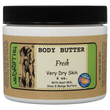 Windrift Hill 4 oz Body Butter Moisturizing Lotion til meget t?r hud (frisk)