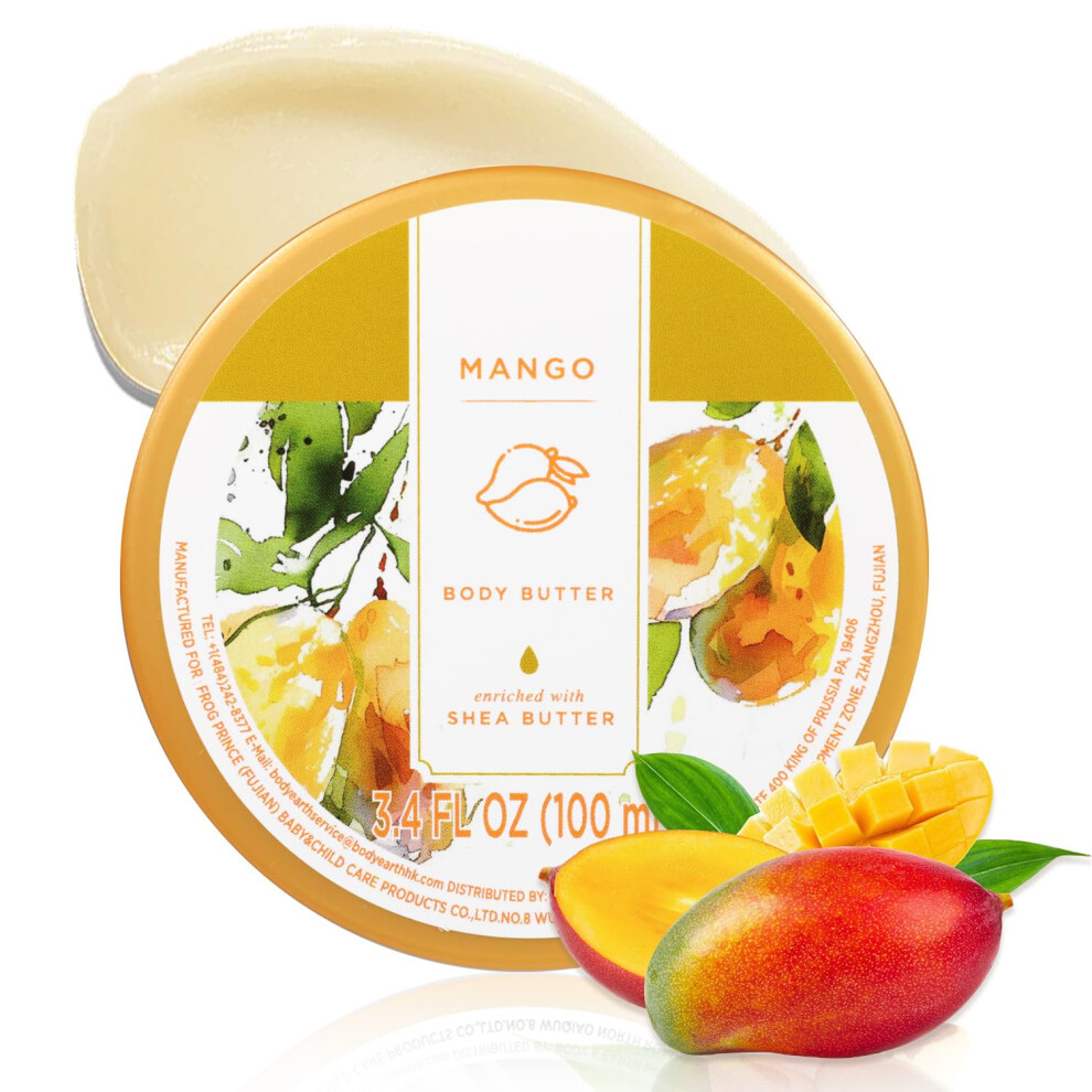 Princess Belle Mango Body Butter for Women and Men Dry Skin  Mango Shea Butter for Body Moisturizer and Body Care  Deep Moisturizing and Softening-100
