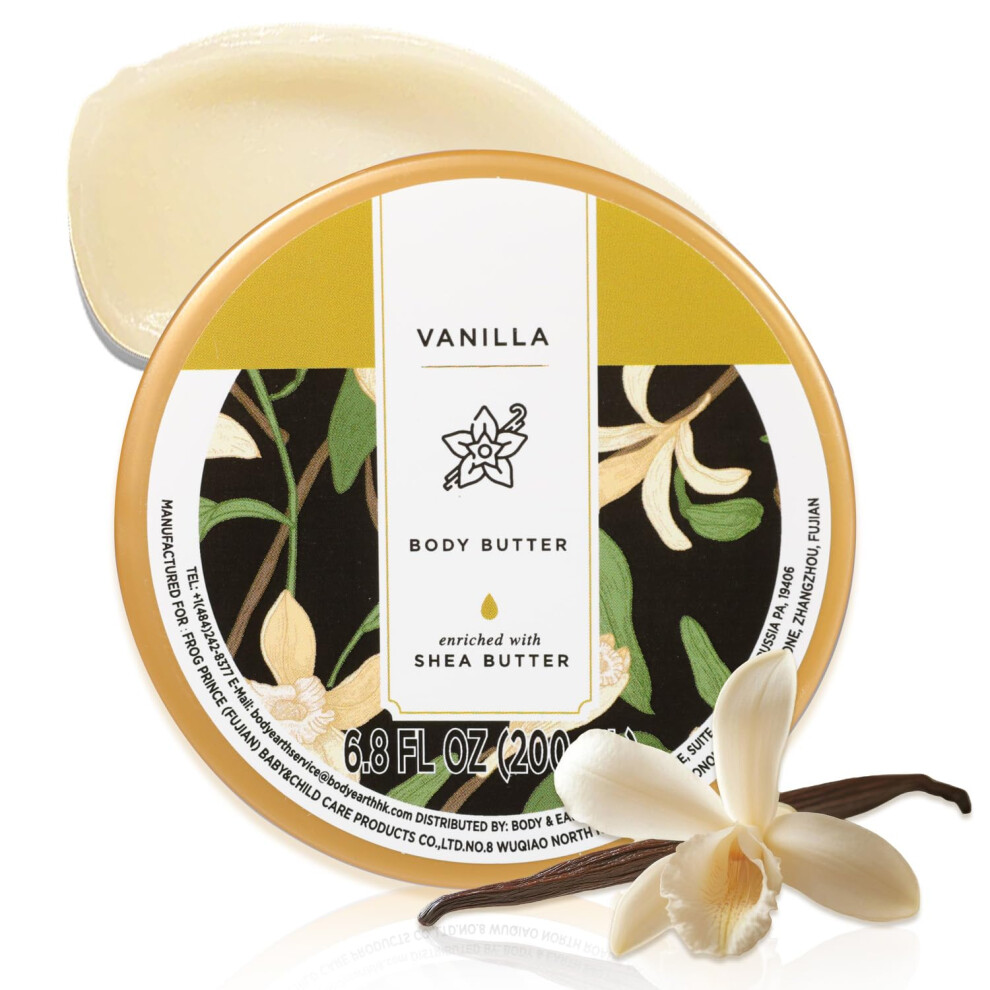 Princess Belle Vanilla Body Butter Body Moisturizer For Dry Skin With Natural Shea Butter Vanilla Body Care For Skin Deep Moisturizing And Softening