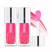 2PCS Lip Gloss Oil Set Hydrating Lip Oil for Women Moisturizing Lip Balm for Smooth Lip Lines Nourishing Lip Treatment for Shiny Lips Essential Li