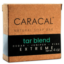CARACAL Tar Blend Extreme Pine Wacholder Cedar Tar Natural Soap Bar UNERWARTETER SCHWERER DUFT