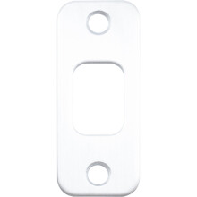 Stone Harbor Hardware Round Corner Deadbolt Strike Plate 1-1/8"""" x 2-3/4"""" 2-1/8"""" Center-to-Center Satin Chrome