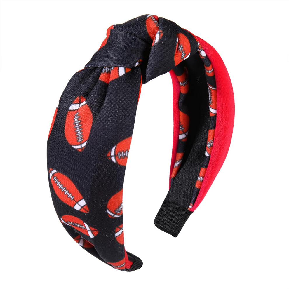 Bandeau nou   pour le sport, le baseball, le football, le basket-ball, imprim  , accessoire pour les jeux de plein air (rouge et noir)