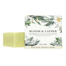 Walton Wood Farm Shea Butter Soap Bar - Komkommer en olijfolie (enkele zeep van 6,3 oz)