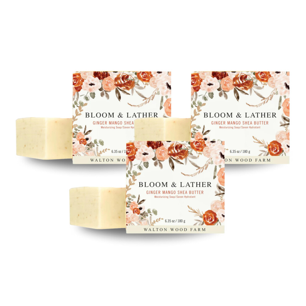 Fattoria Walton Wood Walton Wood Farm Shea Butter Soap Bar - Ginger Mango (3-Pack)