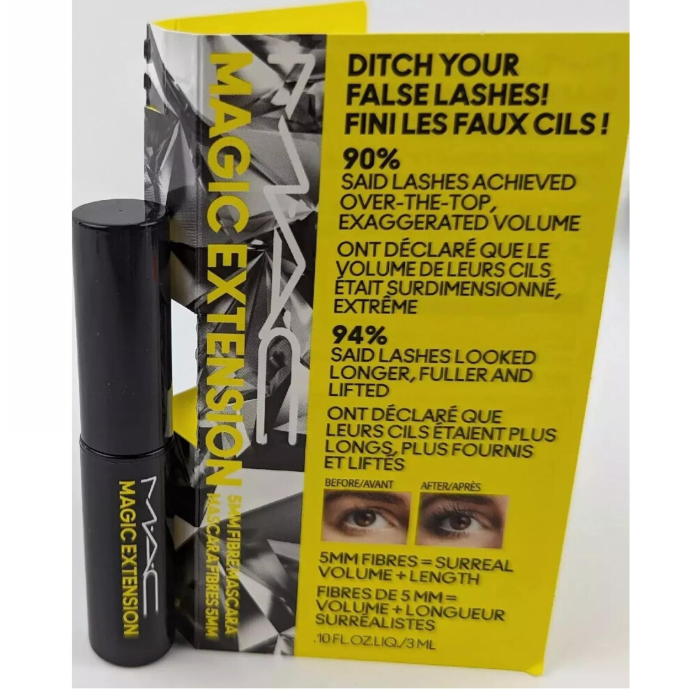 MAC Magic Extension 5mm Fibre Mascara  Extensive Black  0.1 Ounce