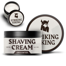 Striking Viking Men's Shaving Cream - 5.3 oz Ongeparfumeerde en gevoelige huidvriendelijke scheercr?e voor mannen