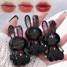 DENESTUP 3Pcs Bunny Hydrating Lip Gloss Set Jelly Liquid Lipsticks Shiny Cute Lip Gloss Oil Lip Plumping Moisturizing Glass Finish Lip Gloss for Wom